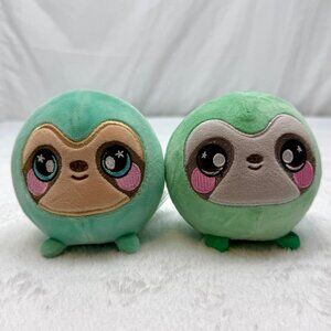 2 (Two) Squeezamals 3.5" Memory Foam Plush Toy by Beverly Hills Teddy Bear Co